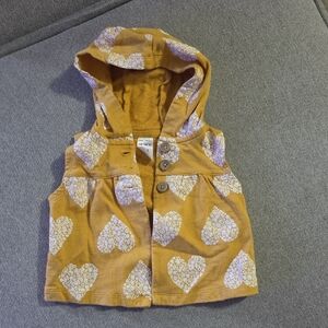 Carter's Tan Heart Patterned Vest